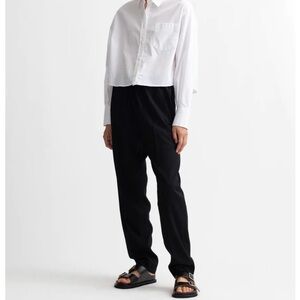 MARIA MCMANUS Recycled Viscose Drawstring Pant in Black size XS Small